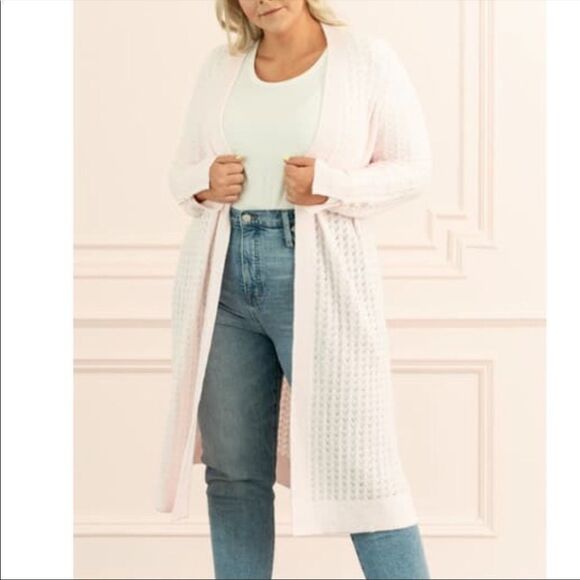 NWT Rachel Parcell Pointelle Cardigan - Picture 2 of 8